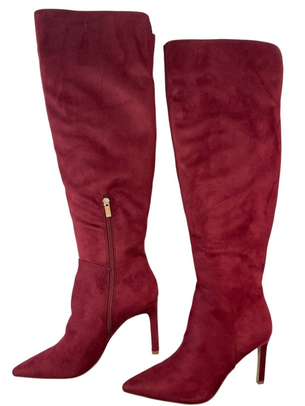 Jessica Simpson Earon Knee-High Burgundy Pointed Stiletto Heel Boots Wmn's Sz 9M - Picture 2 of 13